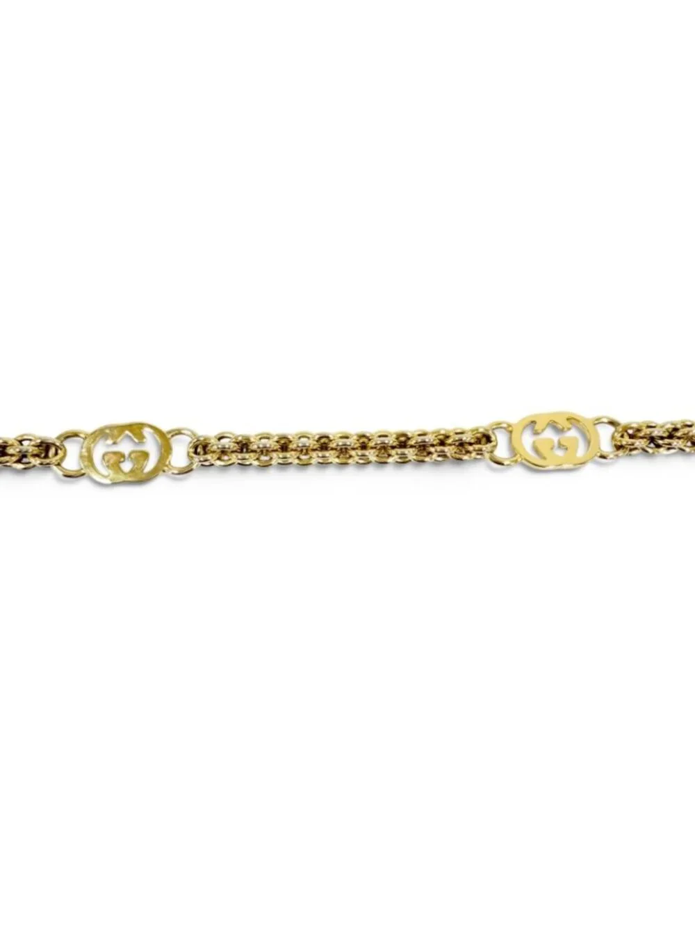 Gucci Vintage Interlocking G Chain Belt Gold 70